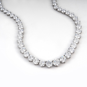 Custom Classic Engagement Wedding IGI Certified 18k White Gold <b>Lab</b> Grown Diamond Brilliant Cut Pendant Necklace Gift Anniversary - Product Image 5