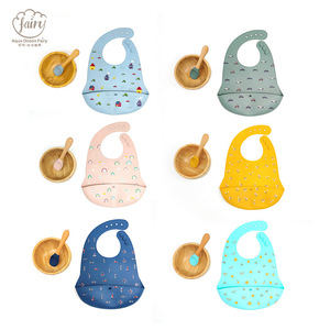 Kit d'alimentation pour bébé avec bol à ventouse en silicone, cuillère, fourchette et bavoir - Dropshipping Shopify - Product Image 5