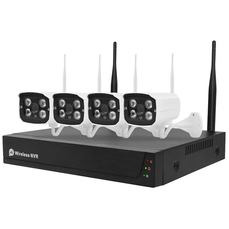 Caméra IP de vidéosurveillance wi-fi, 4 canaux, 7 pouces, Kit NVR, avec détection de mouvements, OEM, ODM