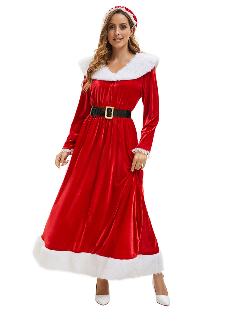 Buy In Bulk Santa Claus Costume Dress Ladies Includes Hat And Belt |  Alibaba.com