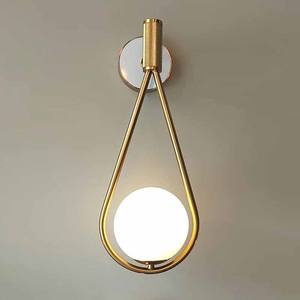 Lámpara de aplique de pared LED moderna con diseño de luces de bola de cristal nórdico de nuevo estilo para habitaciones de hotel - Product Image 2