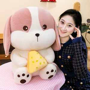 ตุ๊กตาสุนัขชีสการ์ตูน ของขวัญวันเกิดสำหรับเด็กผู้หญิงและเด็กๆ ตุ๊กตาสุนัขน่ารักแบบกำหนดเอง ตุ๊กตาผ้าฝ้ายนุ่มพิเศษ ขายส่ง - Product Image 4