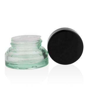 Vente en gros Petit conteneur de <span class=keywords><strong>poche</strong></span> pour crème oculaire 15g 0.5oz Masque facial Pot d'échantillon en verre brun clair personnalisé avec couvercle noir - Product Image 4