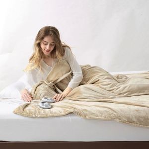 Couverture électrique, 1 pièce, prix bas, couleur unie, impression par sublimation, Beige, à pression thermique - Product Image 3