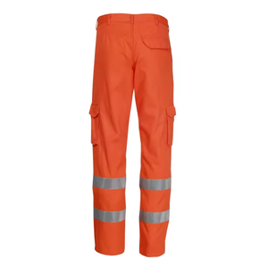 Pantalon de sécurité ferroviaire réfléchissant antistatique en modacrylique/coton/polyester/aramide, orange, homologué EN20471, modèle FIREBEAR GLP0262 FR HV, vente en gros - Product Image 3