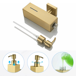 304 in acciaio inossidabile Design moderno con <span class=keywords><strong>supporto</strong></span> a parete Dispenser per <span class=keywords><strong>sapone</strong></span> per le mani quadrato/Dispenser per Shampoo 220ml hotel - Product Image 6