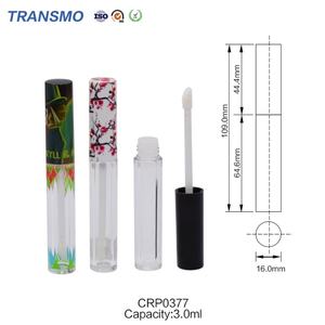 Vente en gros de tubes à gloss à lèvres ronds en plastique dorés vides avec capuchon, tubes à huile pour les lèvres - Product Image 2