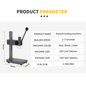 Machine de scellage manuelle pour canettes en plastique PET de haute qualité, scelleuse manuelle commerciale pour canettes de boissons, sodas, couvercles en aluminium - Product Image 2