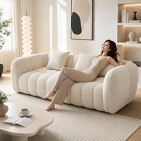 Ensemble de canapés modulaires pliables en tissu au design minimaliste avec rembourrage en éponge, écologique et durable pour hôtel et salon