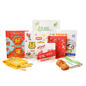 Sacs d'emballage alimentaire personnalisés avec logo, sacs à collation résistants à l'huile, biodégradables, écologiques, vintage, portables, imprimés, pour restaurants - Product Image 4