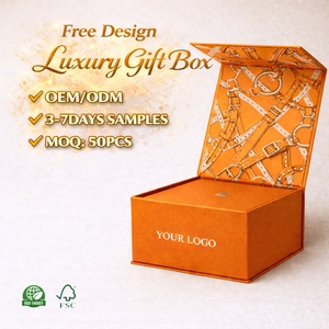 กล่องของขวัญพรีเมียมรักษ์โลก ใช้ซ้ำได้ ปรับแต่งได้ กล่องกระดาษสีขาวพับได้ พร้อมกล่องใส่ของสำหรับบรรจุภัณฑ์กระดาษ - Product Image 1