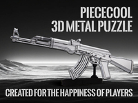 Rompecabezas Metálico 3D de Alta Precisión Piececool AK-47 HP396-SK, Juguete Educativo Unisex de Metal para Adultos