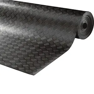 Zwarte Elektrische Isolerende Slip Checker Garage Vloeren Rubber Rubber Rubber Mat