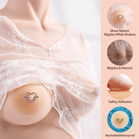 Nouvelle tendance Silicone peau ton réutilisable adhésif faux Piercing mamelon couverture