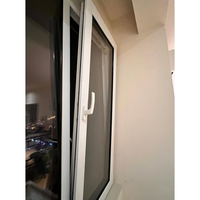 Ventana Abatible Moderna y Silenciosa para Dormitorio, de PVC, Horizontal, con Reducción de Ruido de 35dB, Triple Acristalamiento Low-E, Acero Inoxidable, Energy Star