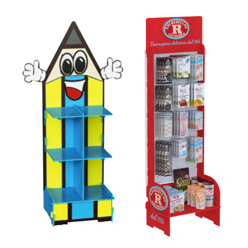 Customizable Wooden Display Rack Plywood Stationery Pencil Display Stand with Replaceable Logo for Store Stationery Display — view 2