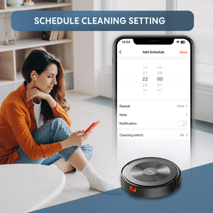 Aspirateur robot Bagotte 3-en-1 avec fonction de lavage et de balayage, contrôlé par Wi-Fi, pour la maison et le garage, alimenté par batterie, vente en gros de robots aspirateurs - Product Image 2
