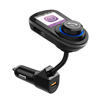 GXYKIT pour émetteur FM Lecteur MP3 sans fil pour voiture Écran couleur TFT de 1,8 pouce Mains libres Charge rapide QC3.0 APE/WAV