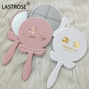 Bán Buôn Mỹ Phẩm Trang Điểm Gương Cầm Tay Với Tay Cầm Tay Nhựa Nhỏ Gương Túi Duy Nhất Hai Mặt Logo Riêng Gương - Product Image 1