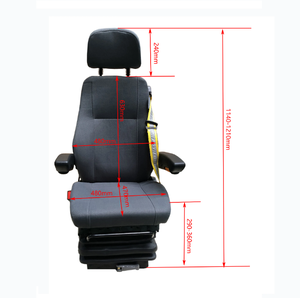 ที่นั่งคนขับแบบไวยากรณ์ที่นั่งแบบกลไกเครื่องขุดพร้อมระบบกันสะเทือนแบบกลไก - Product Image 4