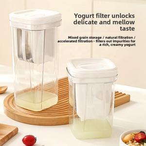 Grande passoire à yaourt à froid grande capacité avec séparateur de moelle de <span class=keywords><strong>fromage</strong></span> en plastique PP et acier inoxydable pour yaourt grec maison - Product Image 4