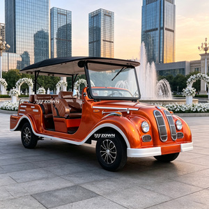 Classic Vintage Sightseeing <b>Car</b> 6 <b>Seater</b> Open Body <b>Electric</b> Tourist Vehicle for Garden Park Use - Product Image 1