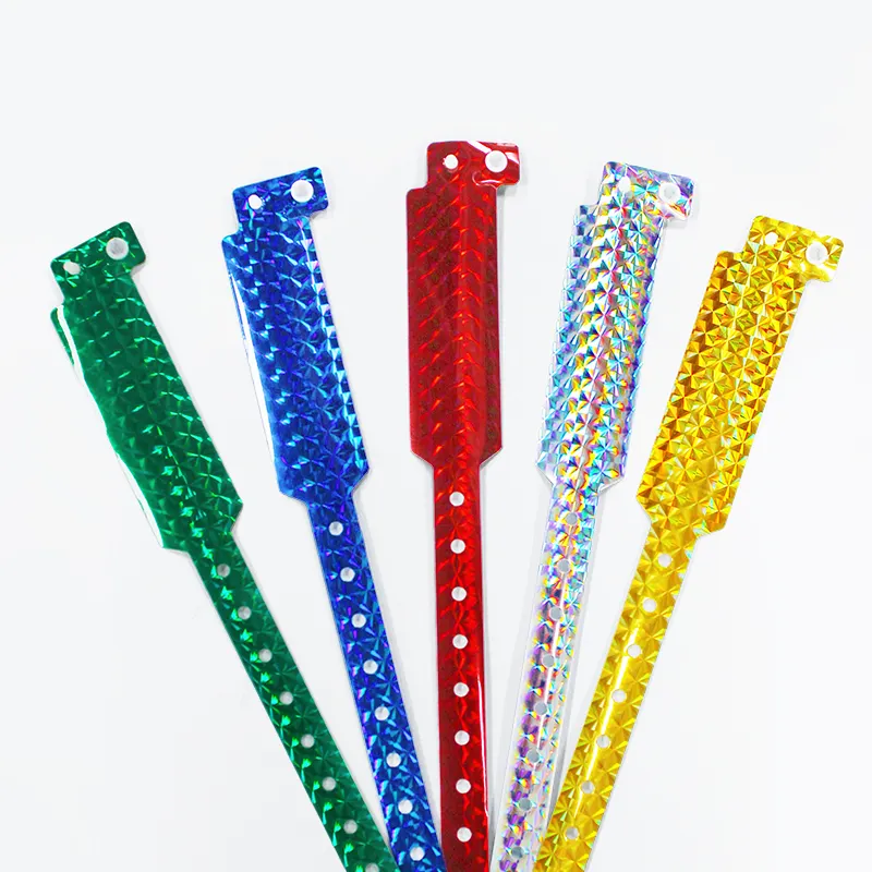 Wholesale Manufacturer Waterproof Disposable Events Bracelets Hologram Wristbands With Custom Logo