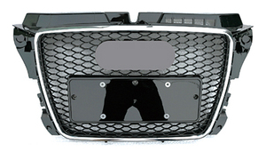 Kit de mise à niveau grille avant matériau ABS noir RS3 radiateur grilles en nid d'abeille pour <span class=keywords><strong>Audi</strong></span> <span class=keywords><strong>A3</strong></span> 2008 2009 2010 <span class=keywords><strong>2011</strong></span> - Product Image 3