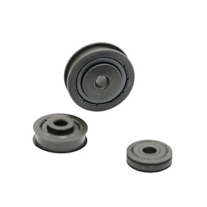 <span class=keywords><strong>Poulie</strong></span> de rail de guidage revêtue de nylon pour rouleau de roulement à fente en U adaptée à l'équipement mécanique de fenêtre d'armoire noir 6X27X8 Zd - Product Image 5