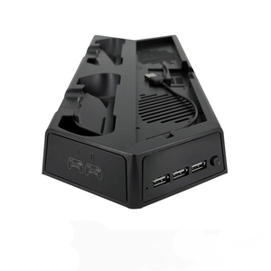 Evrensel Fan soğutma taban braketi çok fonksiyonlu braketi şarj standı dikey İstasyonu standı <span class=keywords><strong>PS4</strong></span> Slim Pro oyun konsolu - Product Image 3