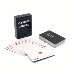 Personalized Logo Deck of <b>Cards</b> Air Cushion 300Gsm 310Gsm Plastic Black Core Paper <b>Playing</b> <b>Card</b> Desk - Product Image 1