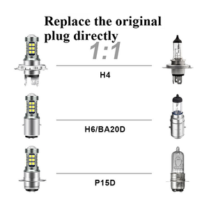 Phare de moto H6 modifié à LED 3030SMD, projecteur P15D amélioré pour mauvais temps, étanche, haute puissance, éclairage H4 - Product Image 2