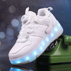 Chaussures de sport pour enfants avec roulettes, baskets lumineuses pour garçons et filles, taille 28-36, semelle extérieure en TPU, semelle intermédiaire en EVA, doublure en mesh - Product Image 3
