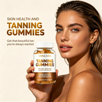 Permen Kunyah Pencokelat Kulit OEM Daily Tanning Gummies, Suplemen Vitamin Pencokelat Kulit untuk Kecantikan