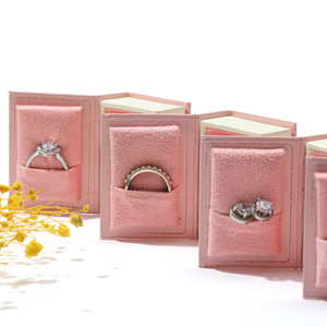 Caja de Joyería de Terciopelo Retro Pequeña Personalizada, Caja de Almacenamiento para Anillos, Collares, Pendientes y Pulseras, Embalaje de Joyería - Product Image 6