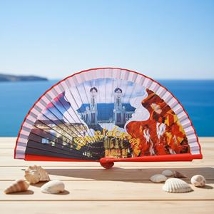 Ventilador Portátil Mini de Bambú Personalizado al por Mayor, Abanicos Decorativos Elegantes para Baile, Ideales para Fiestas y el Hogar - Product Image 1