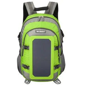Mochila solar con panel solar de 6,5 W, bolsa de carga solar para deportes al aire libre, mochila de viaje para hombres y mujeres