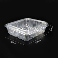 8 16 24 32 48 64Oz Rpet Wegwerp Plastic Stamper Evident Containers Met Sloten Droog Fruit Verpakking Pet Fraudebestendige Container