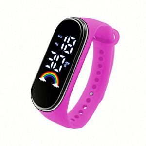 Reloj Deportivo Digital Kawaii para Hombre, con Pantalla LED Ovalada de Plástico ABS, Correa con Cierre, Resistente al Agua 3BAR, Monitoreo de Salud - Product Image 5