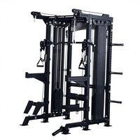 Équipement de fitness pour usage commercial en salle de sport : Cage de musculation multifonctionnelle, Machine Smith, Rack à squats