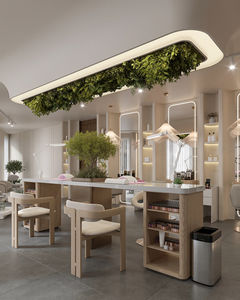 Desain Furnitur Interior <span class=keywords><strong>Salon</strong></span> Kustom Modern dengan Meja Kerja Cermin Furnitur Pajangan <span class=keywords><strong>Salon</strong></span> Fashion - Product Image 2