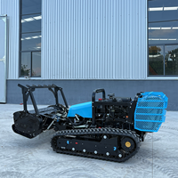 Tondeuse robot autotractée télécommandée sur chenilles diesel professionnelle pour broyage de branches de 15 cm SHANNENG TANK 40