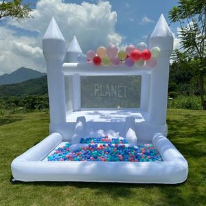 Party Bouncy Castle White Bounce House Inflable Jumping Bouncer con Ball Pit - Product Image 4