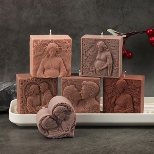 Moule à bougie en silicone en relief sur le thème de l'amour pour couple, moule à savon en résine en forme carrée de la <span class=keywords><strong>Vierge</strong></span> <span class=keywords><strong>Marie</strong></span> pour l'artisanat en argile DIY, décoration de bureau - Product Image 2