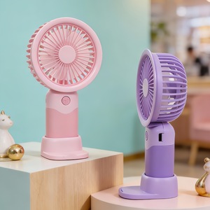 Ventilador portátil de mano con batería recargable, carga USB, motor de 2W DC para uso en interiores y exteriores. - Product Image 2