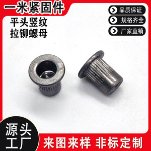 Écrou à riveter d'un mètre en acier au carbone Q235, tête moletée plate avec rondelle, qualité A, zingué pour la fabrication automobile - Product Image 5
