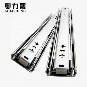 53mm Largeur Télescopique de matériel de meubles Résistant Industriel roulement à billes pousser pour ouvrir la glissière du tiroir rail - Product Image 1