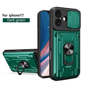 Étui de téléphone avec porte-cartes et anneau de maintien pour Infinix Smart 10+/9/9HD/8+/<span class=keywords><strong>Note</strong></span> 50X/50 <span class=keywords><strong>Pro</strong></span>+/40/30, coque arrière avec fenêtre coulissante - Product Image 1