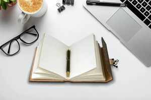 Embossed Leather Journal “The Journey” Vintage <b>Notebook</b> with Antique Lock, Handmade Deckle Edge <b>Diary</b> <b>Notebook</b> - Product Image 4