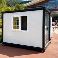 Maison préfabriquée extensible à double aile, station médicale, conteneur mobile, pièce extérieure temporaire pliable d'urgence